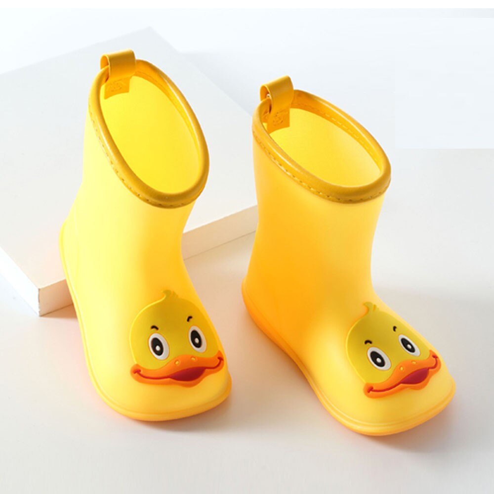 Infant Kids Children Baby Cartoon Rubber Waterproof Warm Boots Rain Shoes Children's Waterproof Shoe Color Non-Slip Rainboots