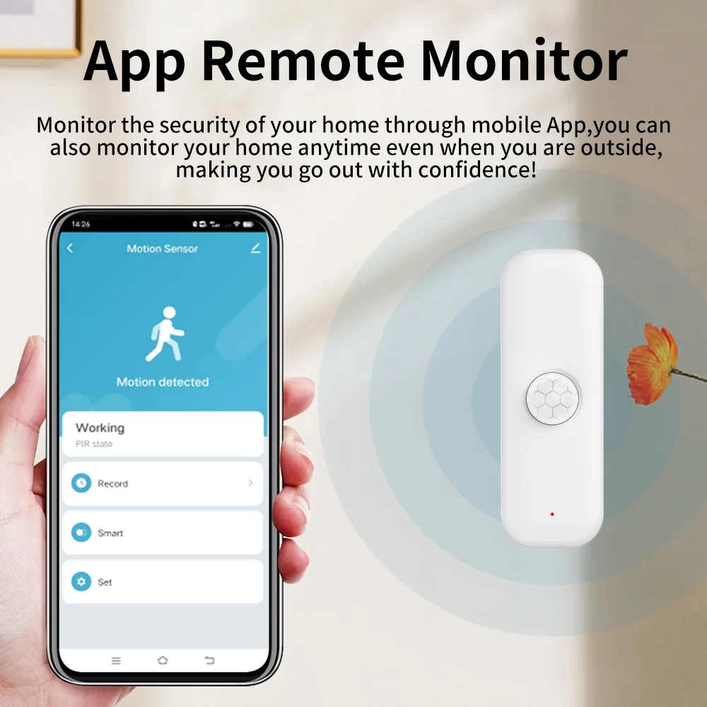 Tuya WiFI Bewegingssensor PIR Smart Human Body Home Inbraaksensor APP Afstandsbediening Smart Life Voor Smart Home Werk met Alexa