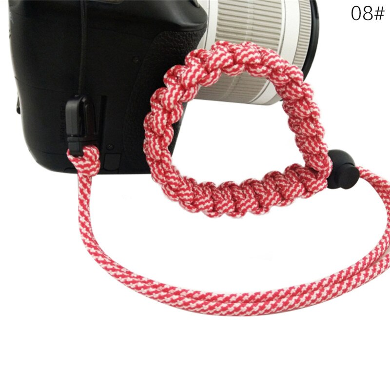 Universal kamera håndledsrem til dslr håndlavet faldskærmsreb kamera armbånd kamera tilbehør: 8