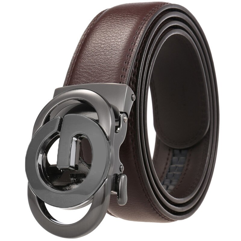 Gesp G Riem Mannelijke Automatische Gesp Ratchet Riem Pu Lederen Riemen Voor Mannen: Brown1 / 150cm