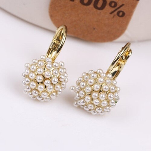 Elegante Signora Girl Dichiarazione Orecchini Piercing Simulato Orecchini di Perle Da Sposa Gioielli Da Sposa Regalo aretes de mujer серьги клипсы