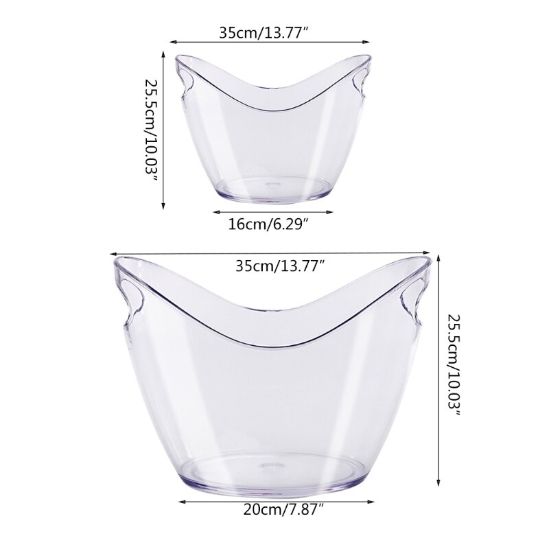Bouteille de vin ou de Champagne en acrylique transparent, baignoire en plastique de litre pour boissons et fêtes, pour maison, Bar, hôtel, Restaurant,
