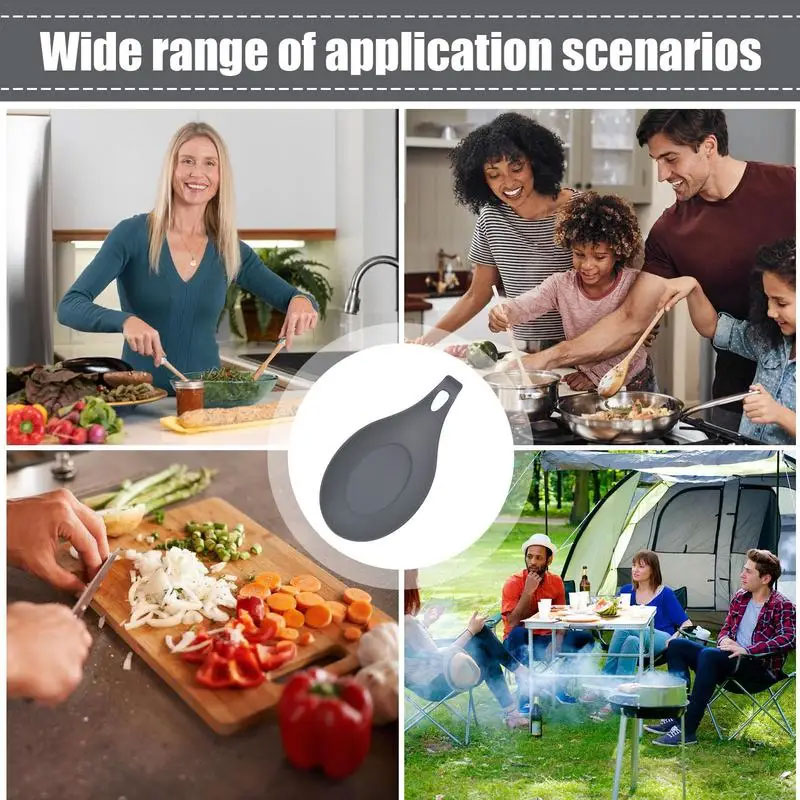Support de spatule repose-cuillère en Silicone, résistant à la chaleur, plateau de napperon, outils de cuisine, offre spéciale