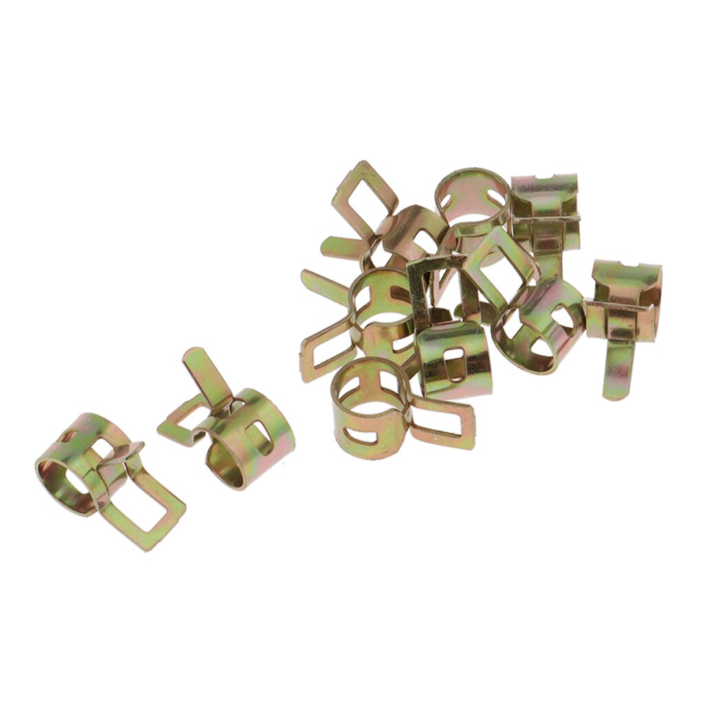 10x Lente Clip Set Brandstof Slang Air Tube Clamp Fastener 8Mm/0.31Inch Voor Auto