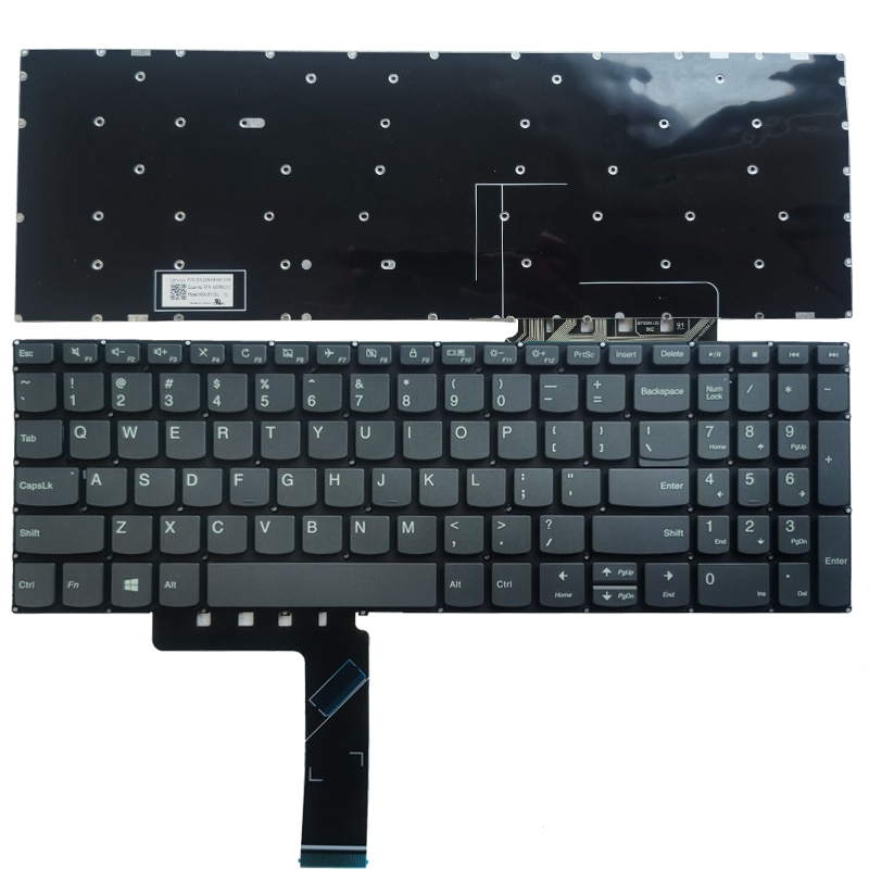 Nowy dla Lenovo IdeaPad S340-15 s340-15iwl s340-15api s340-15iml s340-15iil US klawiatura laptopa czarny: No backlight