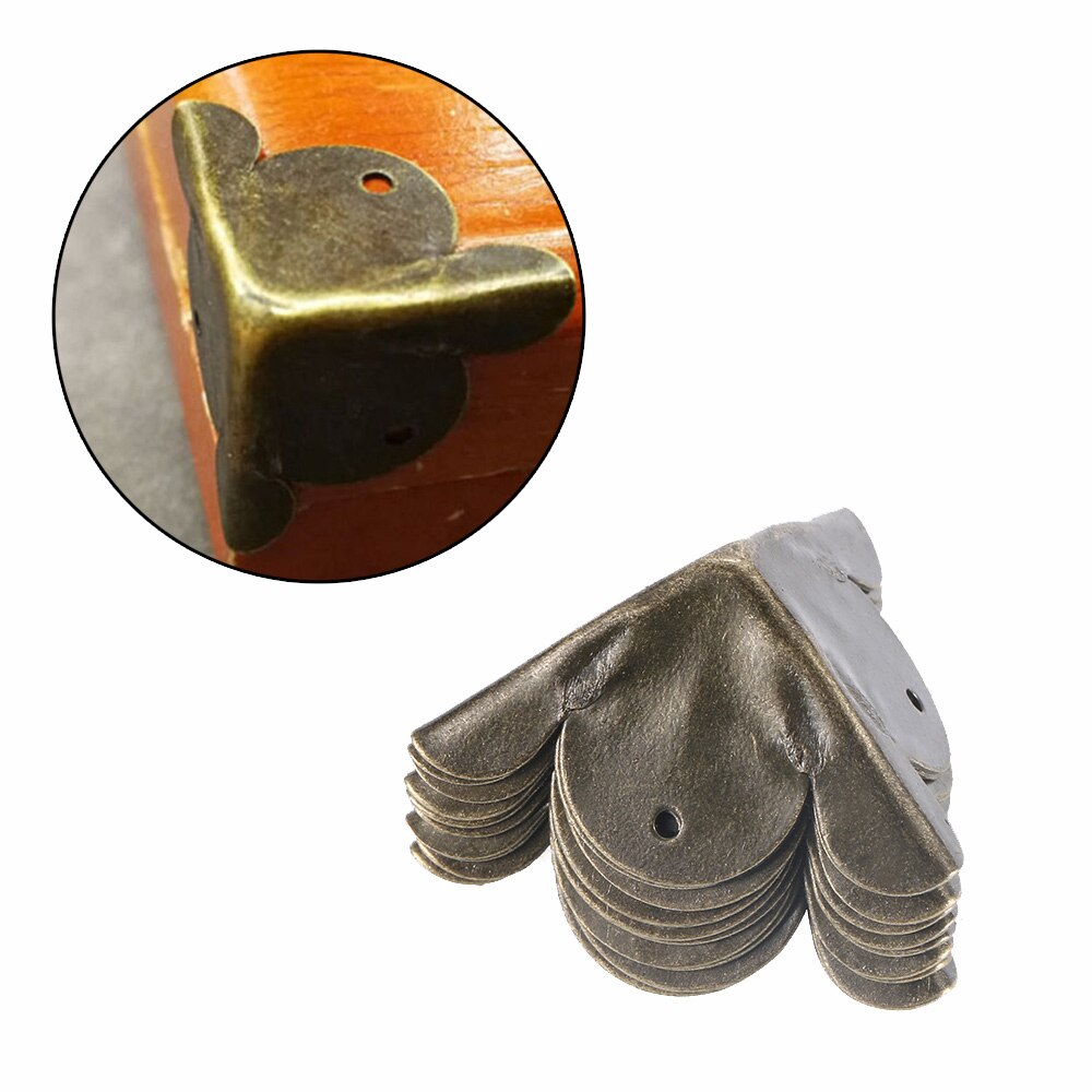 Boîtier en bois 4 pièces, boîte de protection d'angle, Antique support d'angle pour pieds et jambes, matériel d'ameublement coin pour pieds