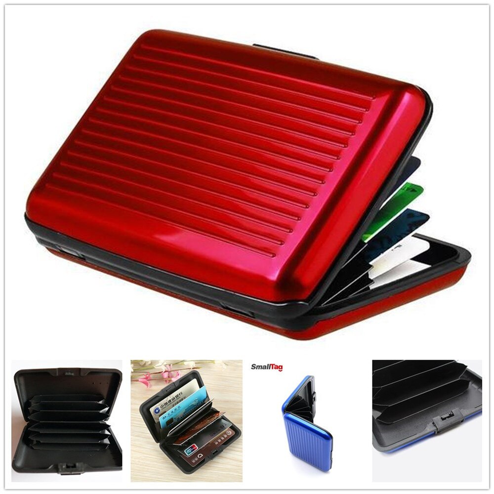 Aluminium Metalen Bankkaart Hard Case Card Wallet Id-kaart Houder Credit Card Holder Rfid Blocking Anti-Rfid Scanning Beschermen houder