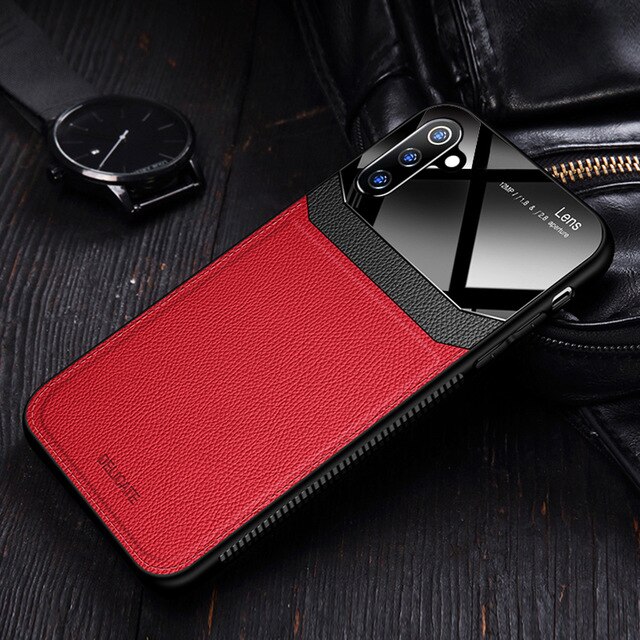 Чехол honor 9a przypadku skóry pleksi pokrywa ochronna dla huawei honor 9a coque fundas honor9a xonor 9a a9 moa-lx9 6.3'': honor 9a / czerwony