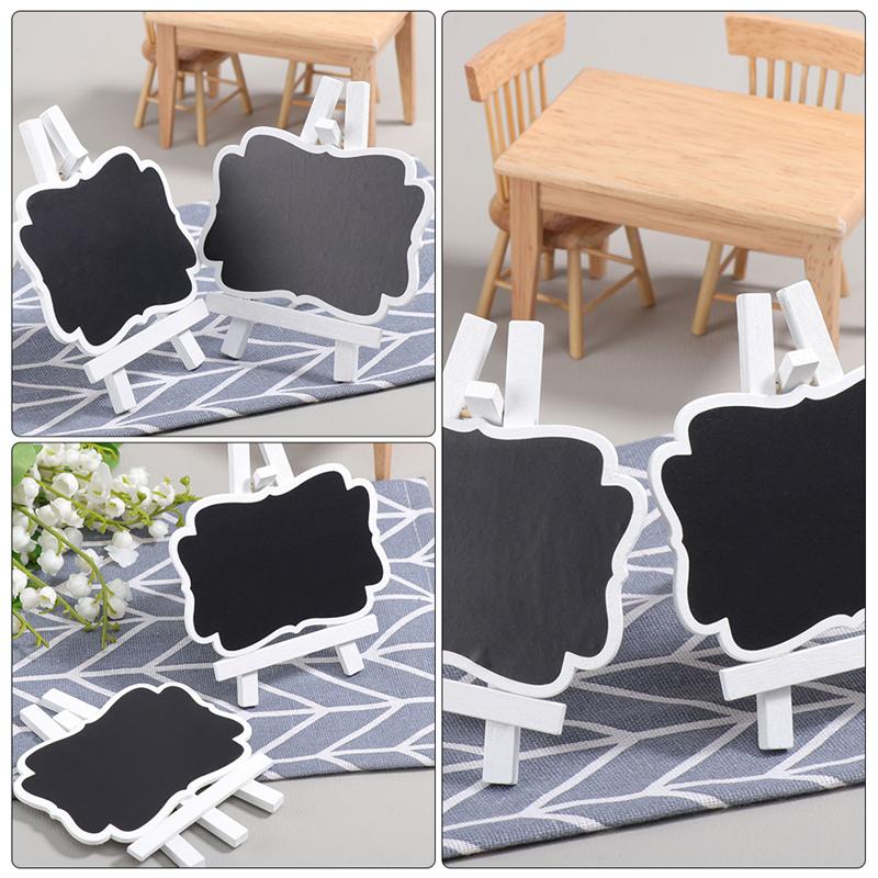 9Pcs Mini Krijtborden Met Ondersteuning Bericht Board Memo Schoolbord Home Decoratieve Ornament