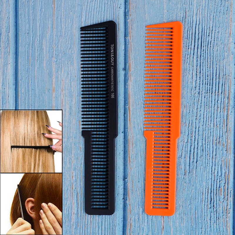 2 Kleuren Carbon Kapper Haar Kam Professionele Salon Mannen Vrouwen Tondeuse Haar Knippen Kam Voor Haar Trimmen Kapper Kam