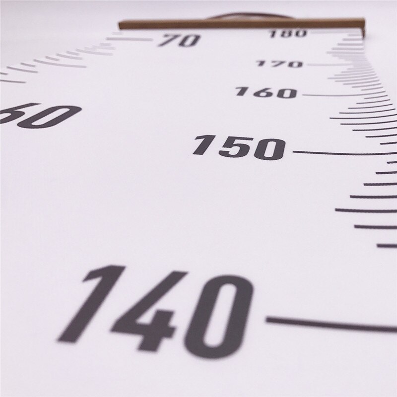 Wooden Wall Hanging Child Growth Ruler Stadiometer Removable Height Wall Stickers Baby Kids Room Nursery Growth Chart Home Decor