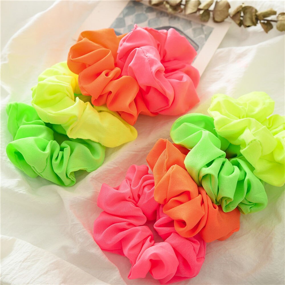 2er Set Satin-Haarschleifen – Geknotete Scrunchies Mit Haarband, Gelb Für Frauen & Mädchen