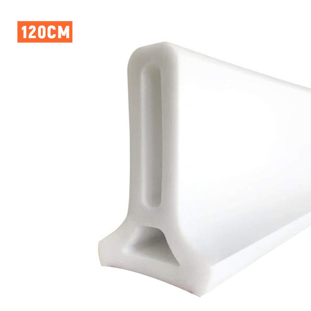 Kitchen Water Stopper Threshold Strip Bathroom Supplies Dam Practical Collapsible Rubber Blocker Shower Barrier Flood Home Floor: 120cm