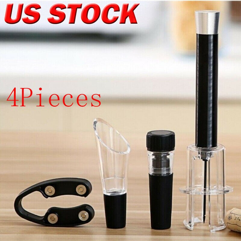 Rakieta butelkowa 4 sztuki z pudełkiem otwieraczy robić czerwonego wina: Default Title