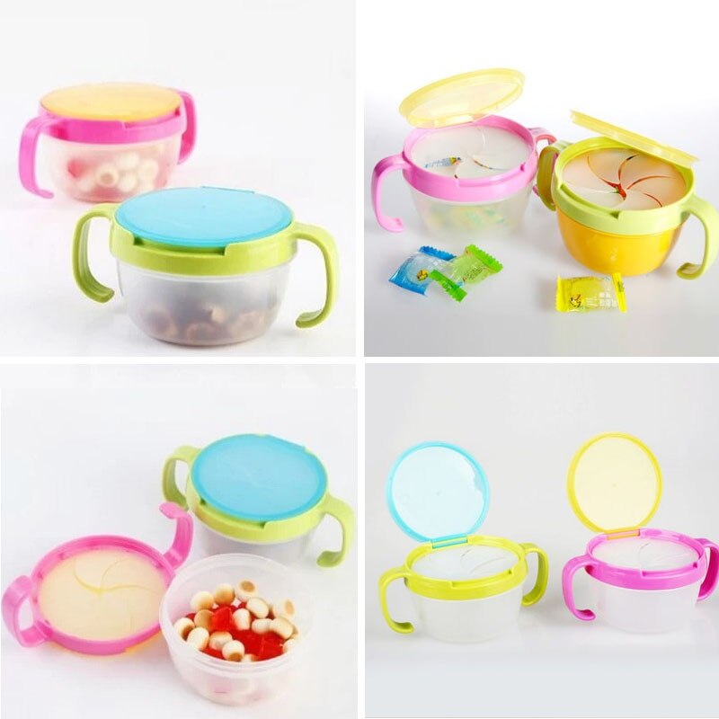 Baby snacks skål barn barn mat lagring rätter anti spill 360 rotera baby fast matning tallrik porslin baby mat grejer