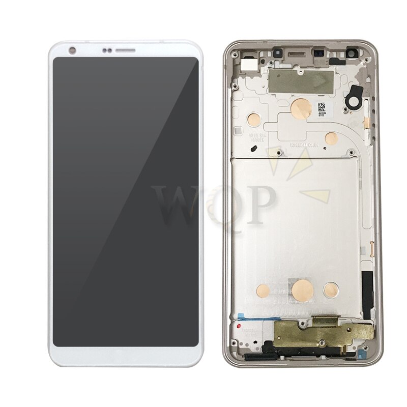 Für LG G6 lcd Anzeige touchscreen Digitizer Montage bildschirm Ersatz für LG H870 H873 VS998 Pantalla mit rahmen Reparatur teile: gold mit rahmen