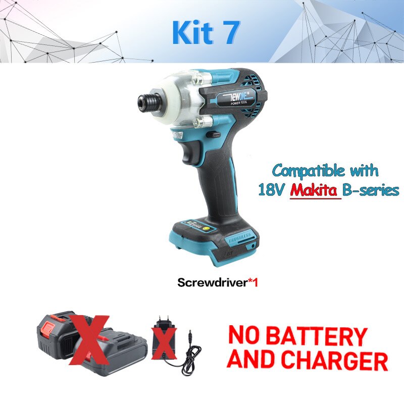 Electric Power Tool Angle grinder, Polisher, Reciprocating saw, Air blower, Screw driver, Oscillating tool Compatible MAKITA 18V: Blue