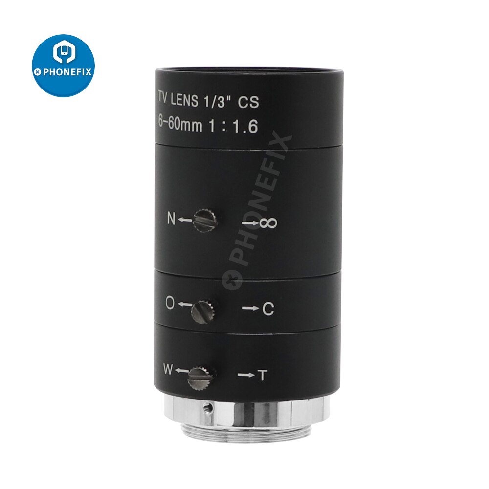 4K Hdmi Industriële Video Microscoop Camera Verstelbare Beugel 6-60Mm 8-50Mm Cs C-mount Lens Set Voor Mobiele Telefoon Tablet Reparatie: 6-60mm lens B