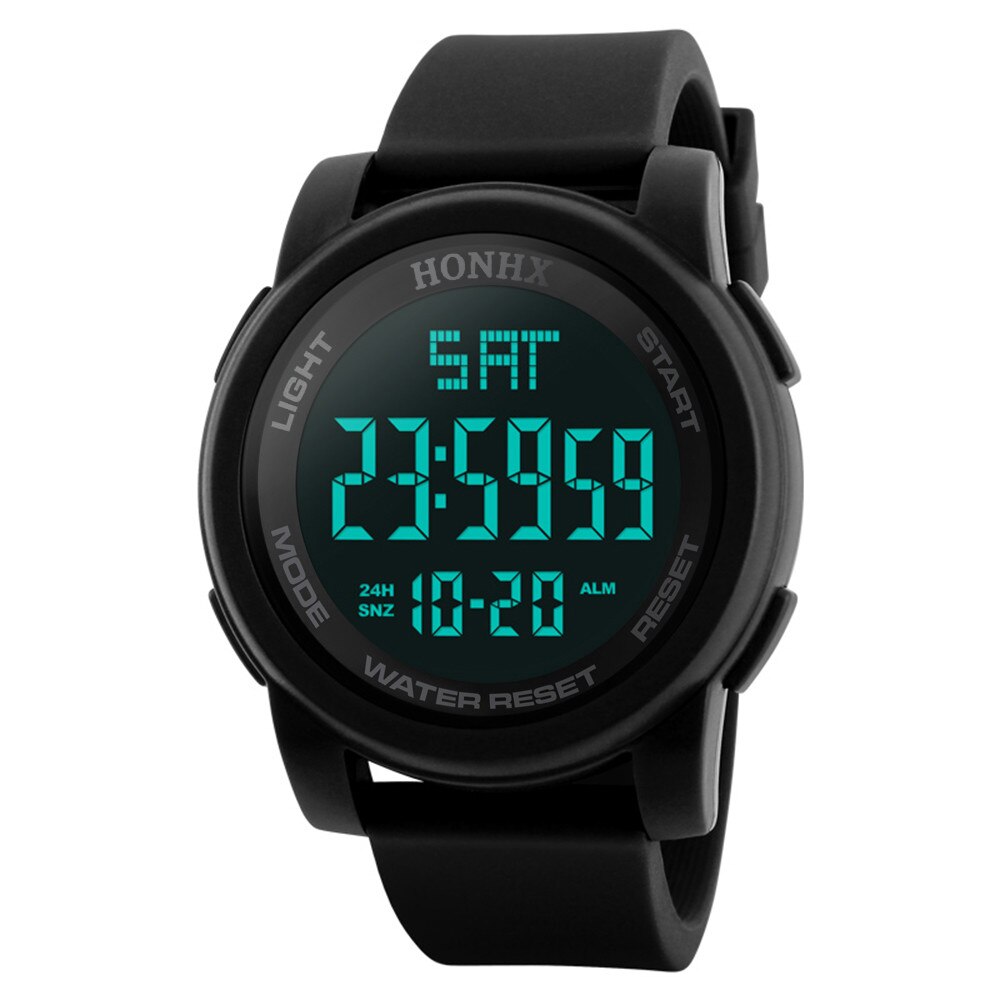 Mode Waterdichte Digitale Horloge Outdoor Sport Horloge Mannen Multifunctionele Horloges Wekker Chrono 5bar Reloj Hombre # T1Q: A