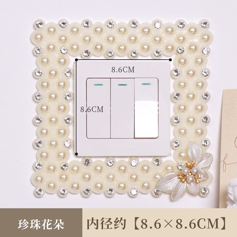 living room bedroom lamp wall socket protection decorative switch sticker wall sticker double switch cover decoration: Chocolate
