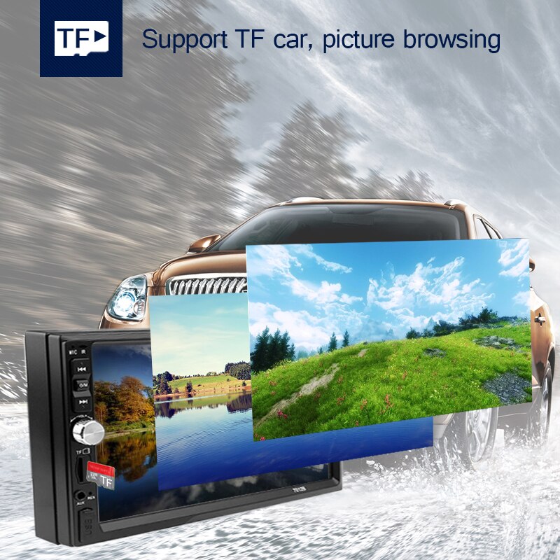 1pc radio samochodowe odtwarzacz MP5 2hałas 7012B lustro połączyć Bluetooth 7 ''ekran dotykowy odtwarzacz multimedialny FM kamera tylna pilot zdalnego sterowania
