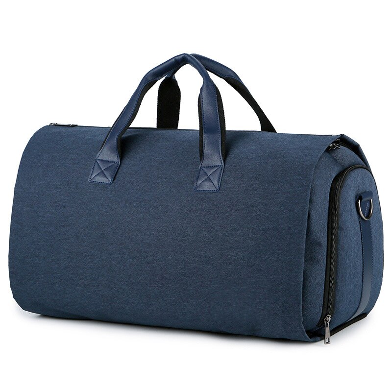 Bolsas de viaje grandes para hombre, bolsa de lona plegable, bolsas de fin de semana de negocios, traje Oxford, funda protectora para mujer, bolsa de viaje, bolso organizador: Azul oscuro