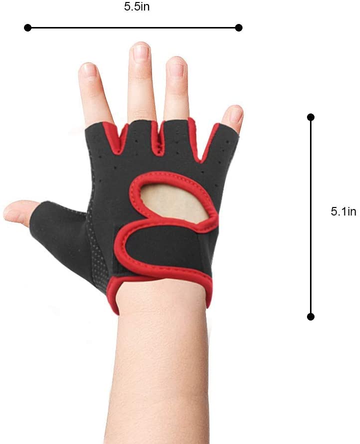 Gants d'entraînement sans doigts pour enfants, 1 paire, mitaine de Fitness antidérapante pour enfants, cyclisme, Yoga, haltérophilie, pour femmes