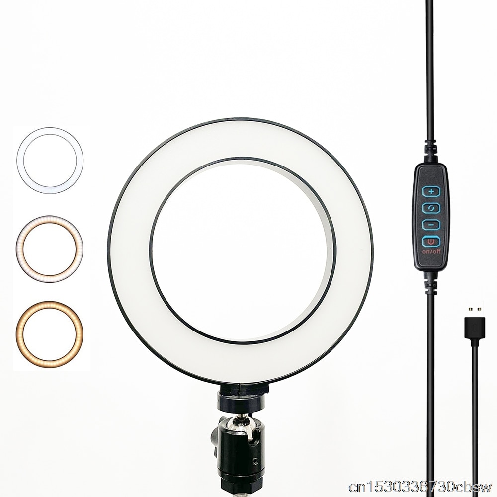 Dimbare Led Selfie Ring Licht Fotografische Verlichting Voor Schieten Lamp Statief Lite Met Verlichting Photo Studio Camera