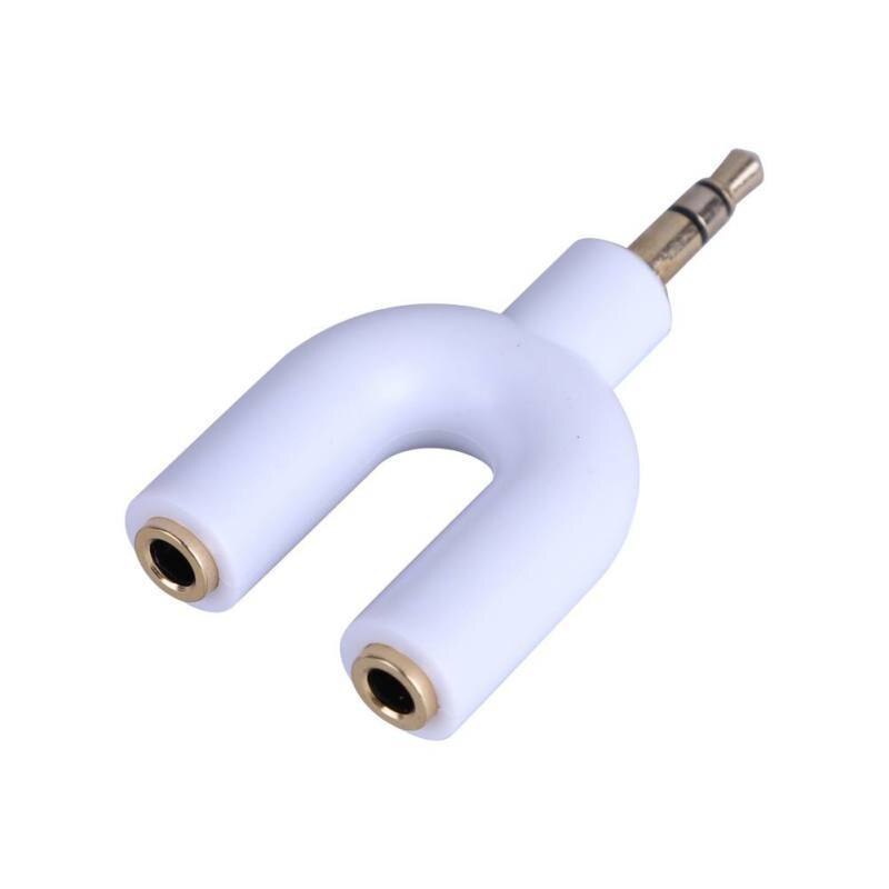 Y Dual Audio Splitter Kabel Adapter Bequem Audio Linie 1 zu 2 AUX Kabel 3,5mm Kopfhörer Adapter 1 Männlichen für 2 Weibliche: WHITE