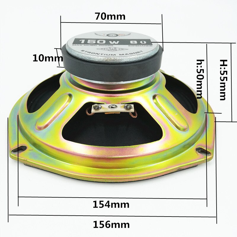 Wysokiej jakości 6 Cal 8om150W podwójny czysty papier stożek pełna częstotliwość strona główna multimedia wokal głośnik średniotonowy czarny darmowa wysyłka