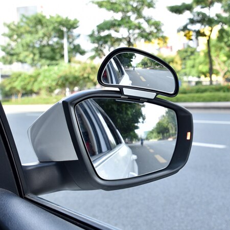YASOKRO miroir de voiture 360 degrés réglable grand Angle rétroviseurs latéraux Angle mort Snap way pour parking rétroviseur auxiliaire: Black-Right