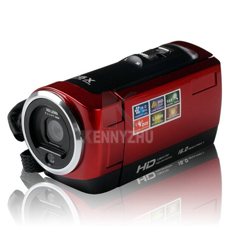 Camcorder CMOS 16MP 2.7" TFT LCD Video Camera 16X Digital Zoom Shockproof DV HD 720P Recorder DVR Red Black