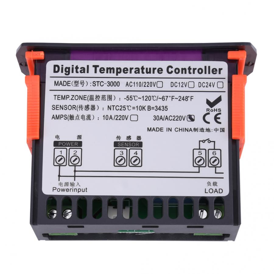 STC-3000 110V-220V Touch Digital Temperature Controller Thermostat With Sensor(30A)