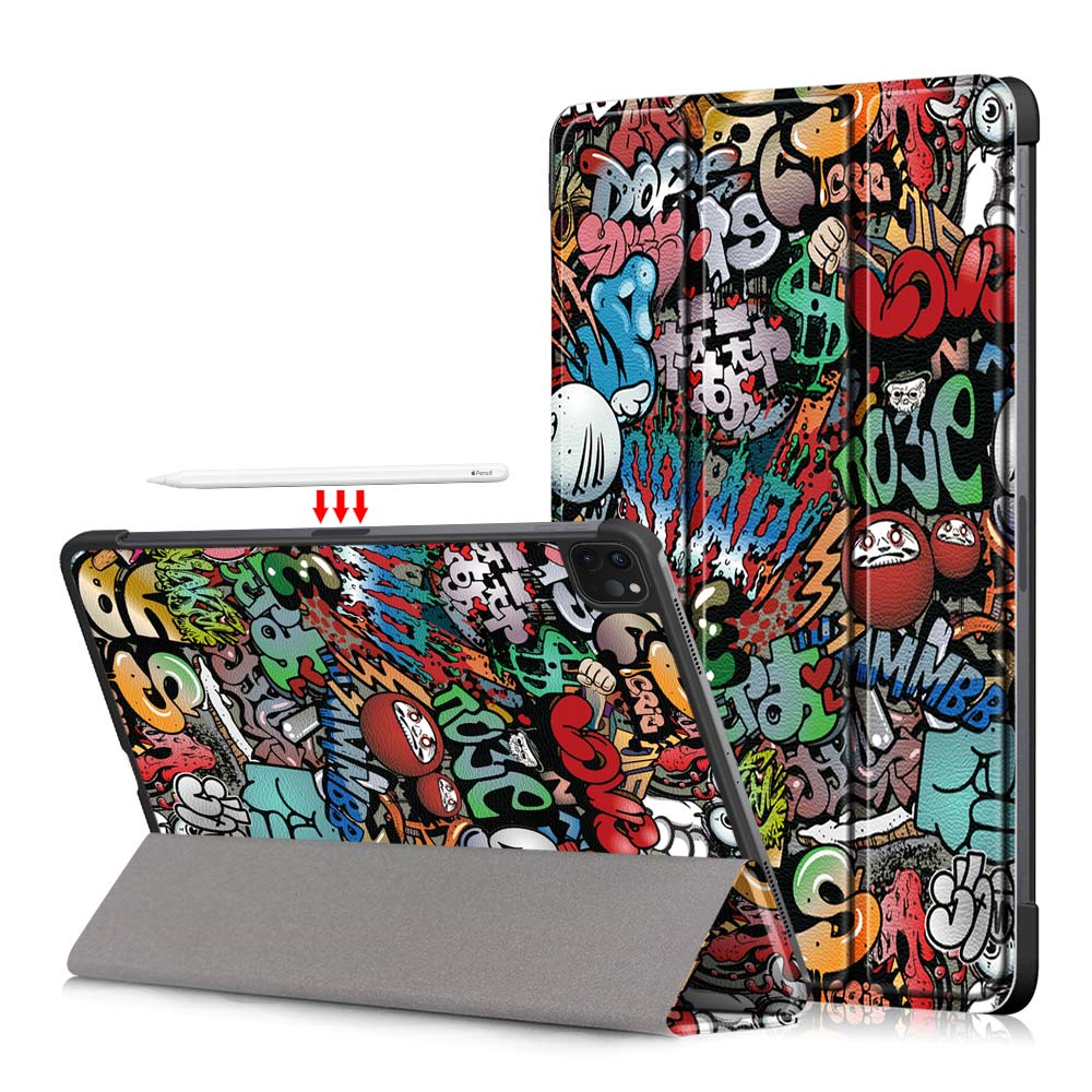 Fodral till ipad air 11  m2 magnetiskt vikbart pu-läder, hårt skal till ipad pro 11 , 13 -tums air 13, surfplatta: 3 / Lila