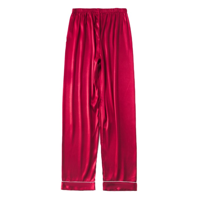 Mens Zijde Satijn Pyjama Pyjama Broek Lounge Broek Slaap Bodems Maat L-3XL Plus 3 Kleuren