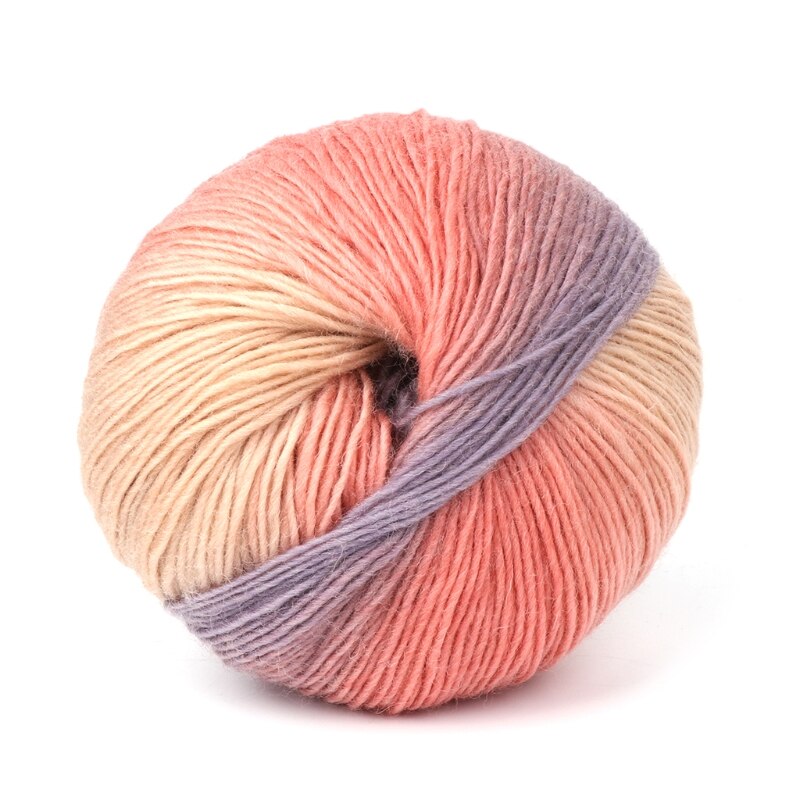 1Bal 50G Hand-Geweven Regenboog Kleurrijke Gehaakte Kasjmier Wol Blend Garen Breien: 5AC1000029-003