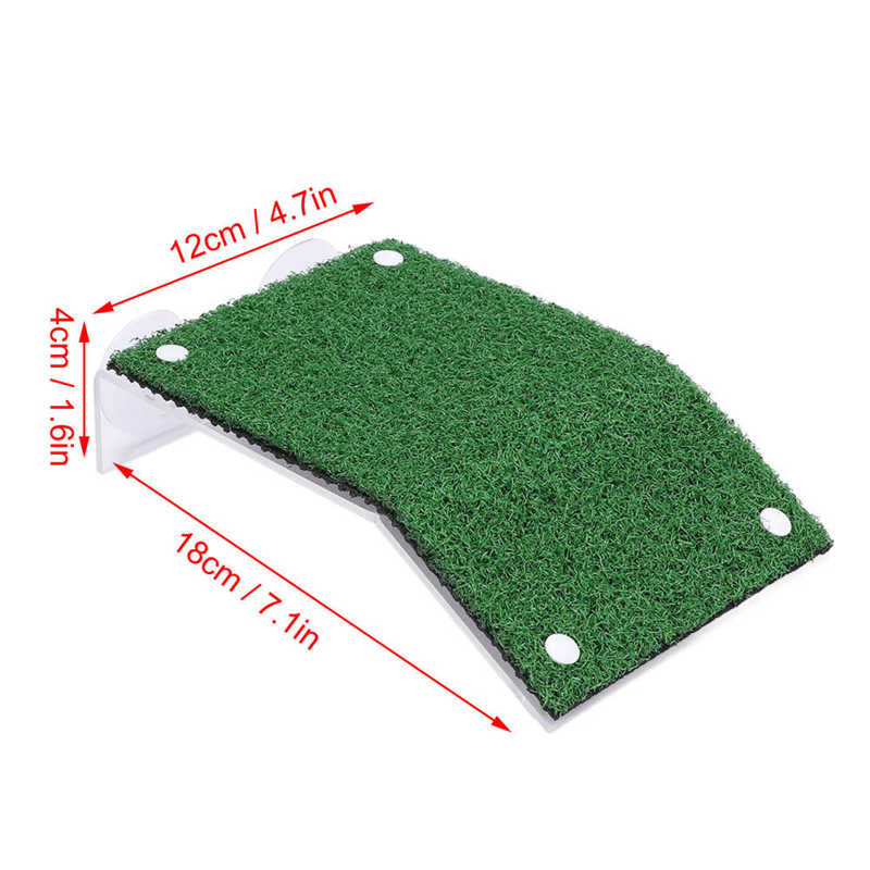 Tortoise Terrace Artificial Green Lawn Turtle Climbing Terrace for Aquatic Pet