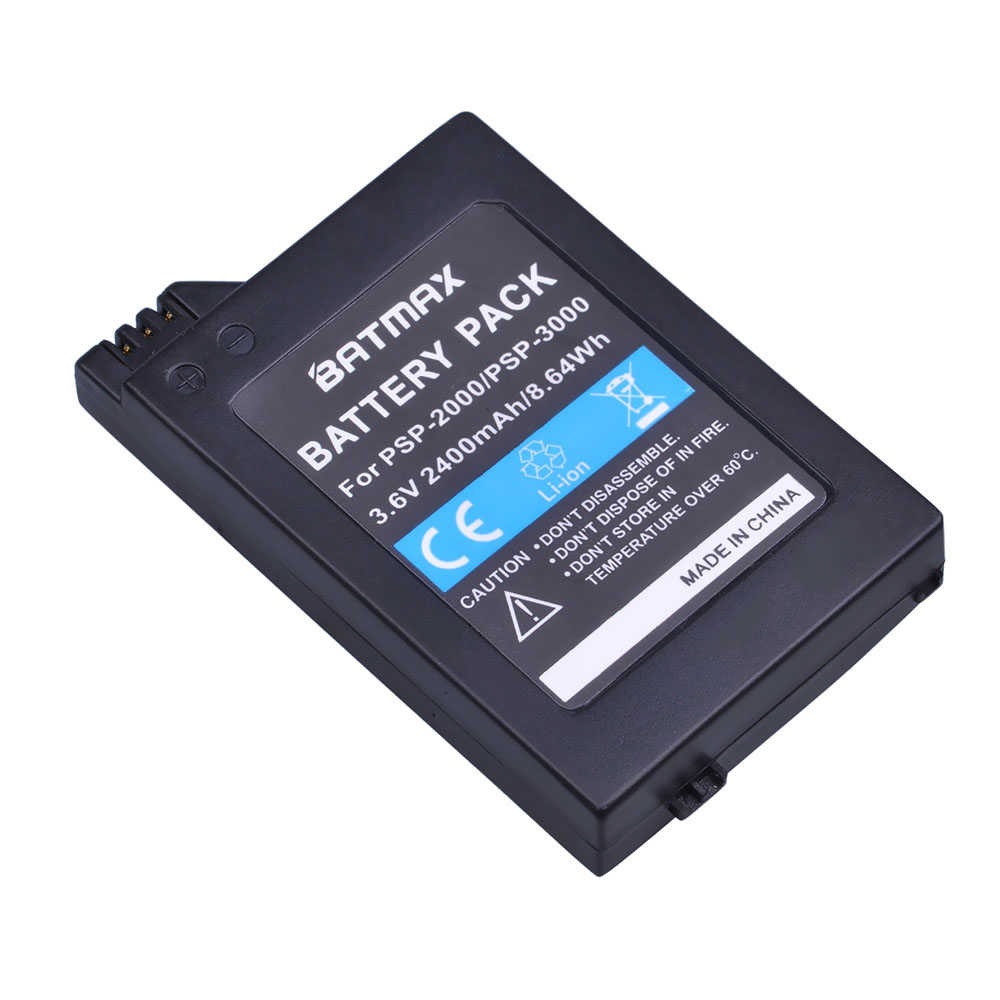 1Pc 2400mAh PSP2000 PSP-2000 Battery + LED USB Charger for Sony PSP 2000 PSP 3000 PSP2000 PSP3000 PlayStation Portable