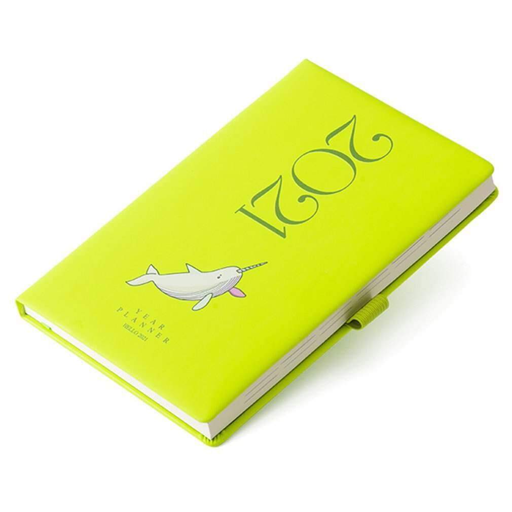 Calendar Schedule Notepad A5 Narwhal Efficiency Manual Calendar Notepad Month Plan Korean Diary Notebook: Green