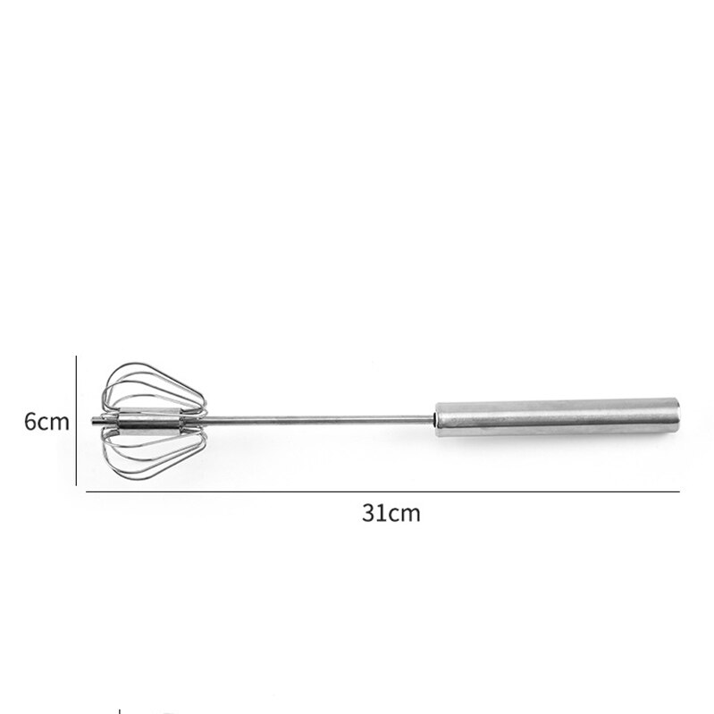 Kitchen Tools Egg Tools Semi-automatic Rotating Mixer Stainless Steel Baking Accessories Cream Butter Mixer Kitchen Essentials: 12inch