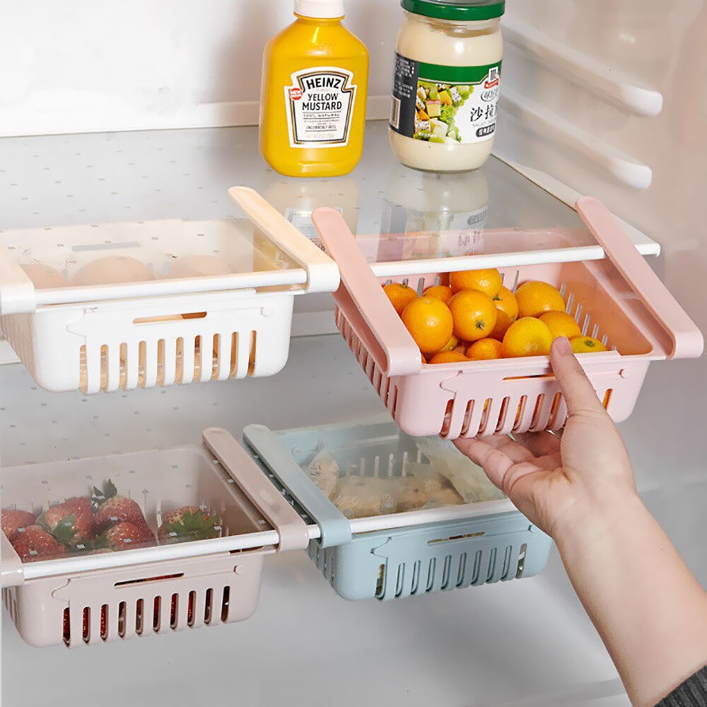 Koelkast Lade Koelkast Organizer Opslag Plank Keuken Opbergrek Fruit Snack Container Houder Telescopische