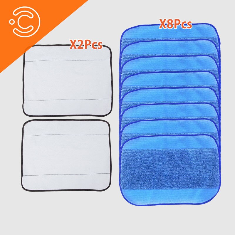 Mixed Microfiber Mopping ClothsWashable&Reusable Mop Pads Fits for iRobot Braava 380 380t 320 321 Mint 4200: 10PCS