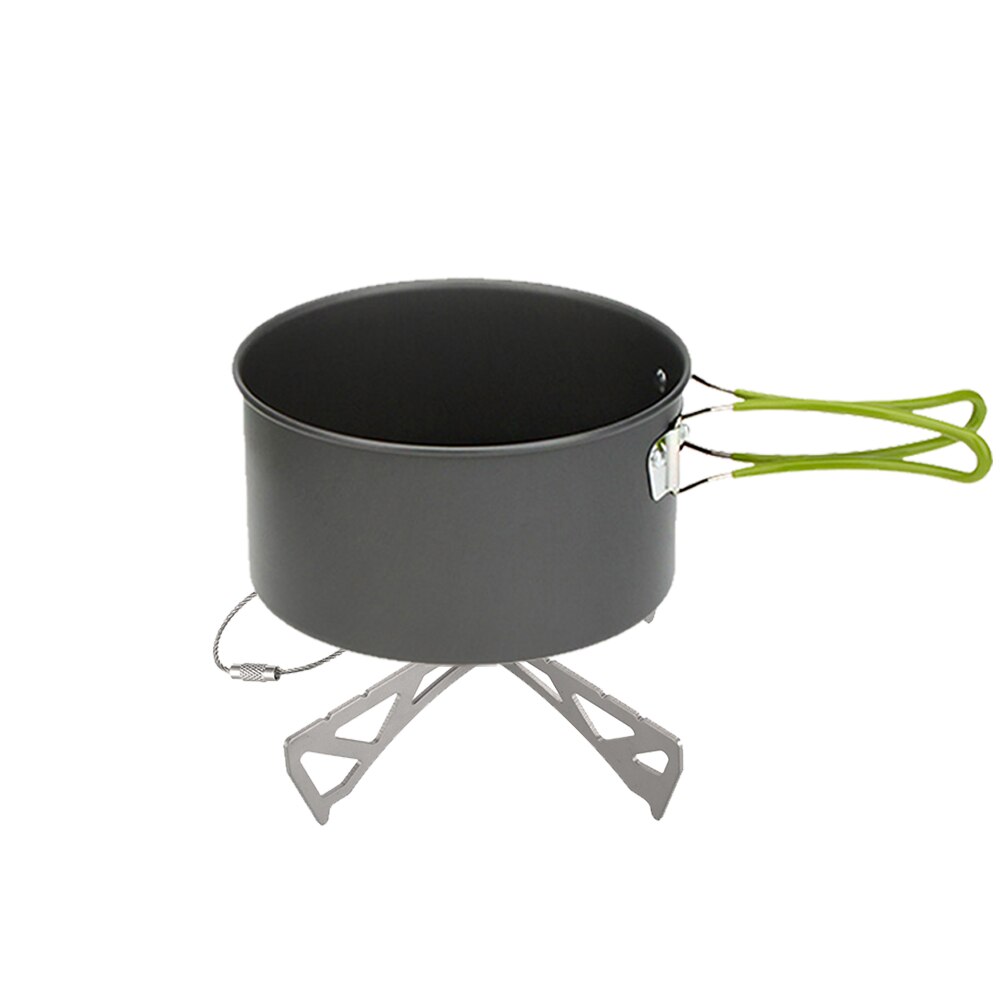 Lixada-Mini hornillo portátil para exteriores, soporte cruzado de titanio, soporte para estufa de camping, estante de olla humeante para estufa de Reactor