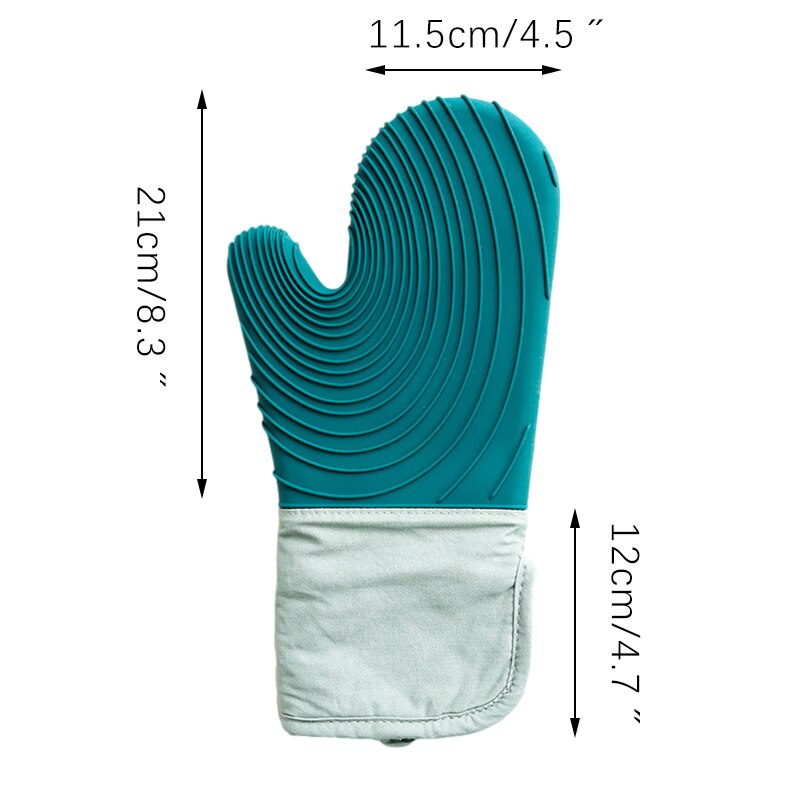Kitchen Oven Mitts Anti-Scalding Potholder Thicken Silicone Baking Gloves Household Heat Insulation Golves Kitchen Accessories