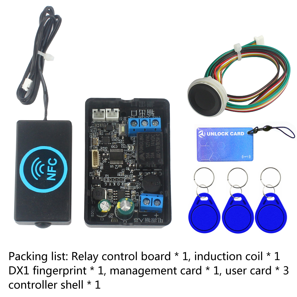 praktisch NFC Fingerabdruck Relais Steuermodul DC10V-120V IC Karte Induktion Zugang Regler Schalter Lokomotive Auto Entsperren: verrotten