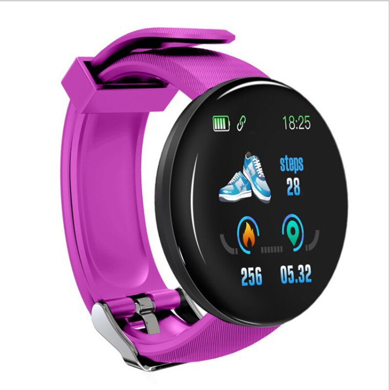 Digitale Horloges Mannen Of Vrouwen Smart Horloge Waterdicht Fitness Sport Fitness Horloge NC99: Paars