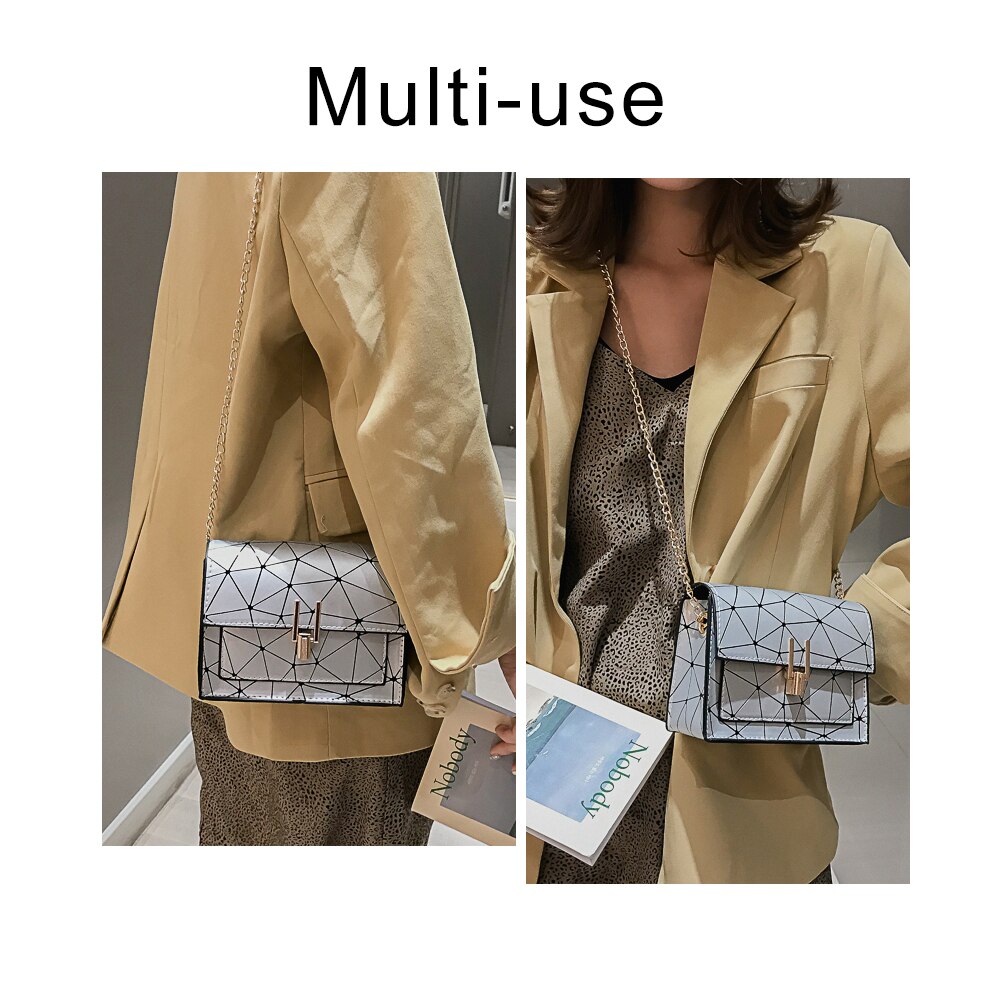 Herold Frauen PU Leder Messenger Taschen Damen Luxus Handtasche frauen Kette Party Weibliche Schulter Taschen