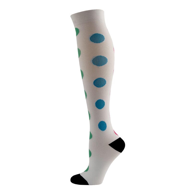 Compression Stockings Neutral Sports Socks Nylon Material Prevent Varicose Veins Cartoon Pattern Unisex Soccer Socks: 2 / S/M