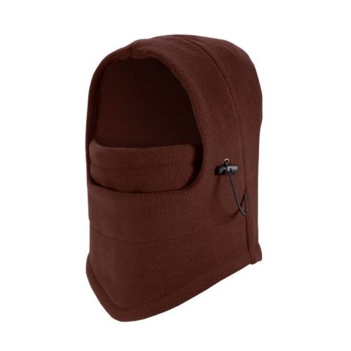 Invierno Polar térmico abrigado pasamontañas Snood deportes al aire libre senderismo ciclismo motocicleta bufanda para esquí gorro, máscara de cara completa Caps calentador de cuello: Coffee