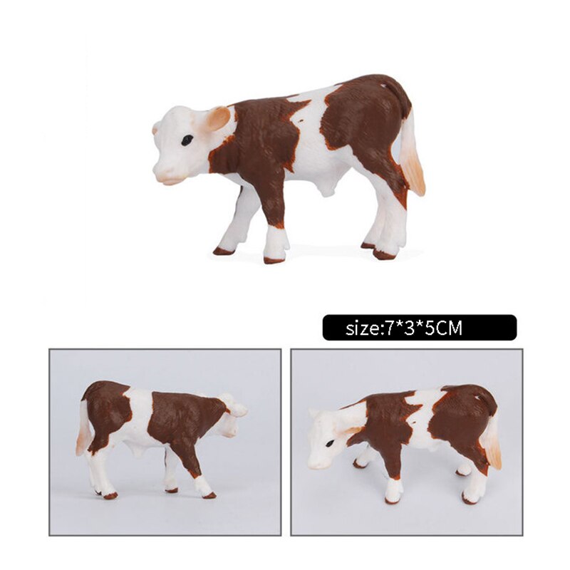 Animal toy model solid simulation set children's farm animal toys student cow buffalo Buffalo Bison ornaments